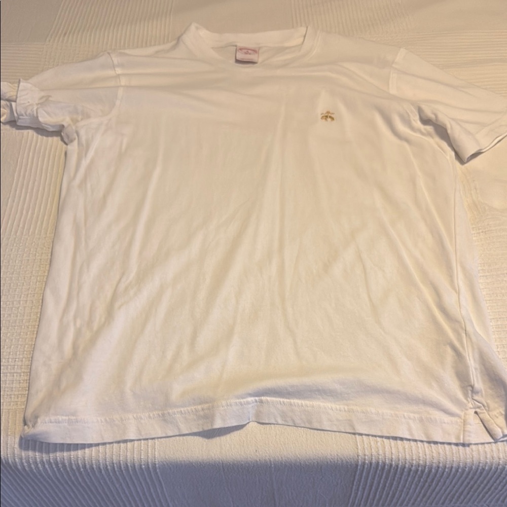 Brooks Brothers White Tee with Gold Detail - Picture 3 of 7